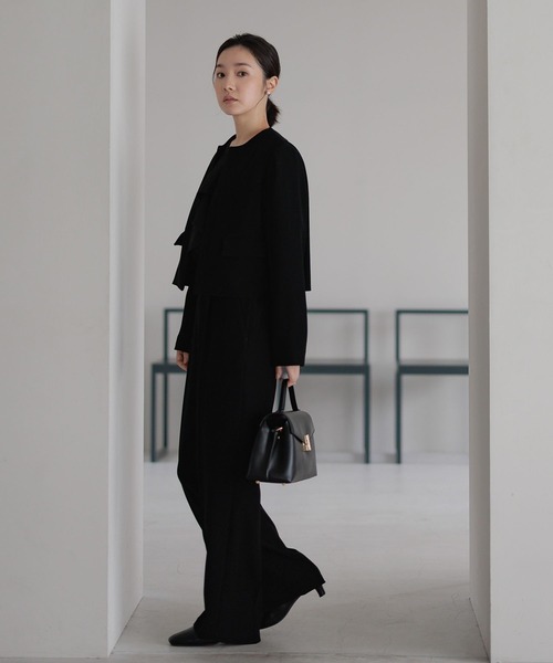 Andemiu（アンデミュウ）の「【WEB限定/T.P.O/2026】ストレートパンツ607876（スラックス・レディース・ネイビー/ブラック系1・LARGE/MEDIUM/SMALL）」の13枚目の写真