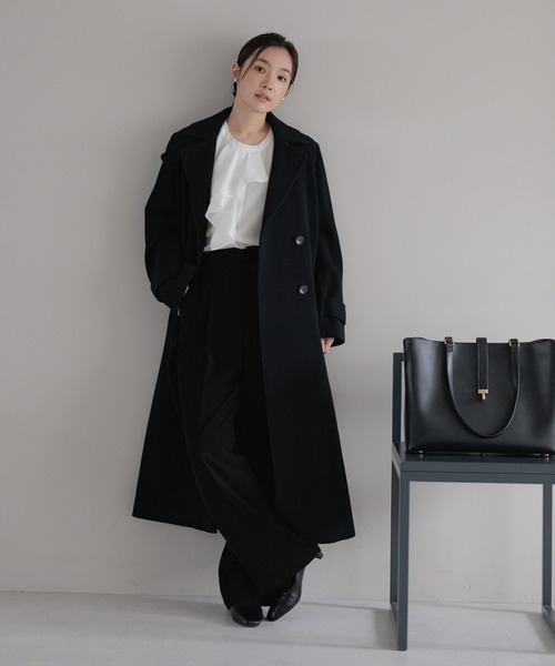 Andemiu（アンデミュウ）の「【WEB限定/T.P.O/2026】ストレートパンツ607876（スラックス・レディース・ネイビー/ブラック系1・LARGE/MEDIUM/SMALL）」の16枚目の写真