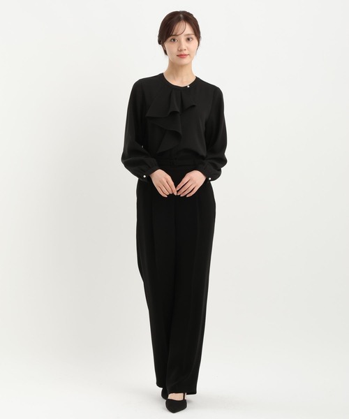 Andemiu（アンデミュウ）の「【WEB限定/T.P.O/2026】ストレートパンツ607876（スラックス・レディース・ネイビー/ブラック系1・LARGE/MEDIUM/SMALL）」の19枚目の写真