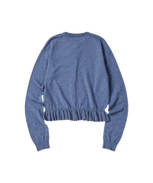 COMONINOZ（コモニノズ）の「W COMO FRILL CARDIGAN [BLUE]（カーディガン/ボレロ・レディース・ブルー・FREE）」の3枚目の写真
