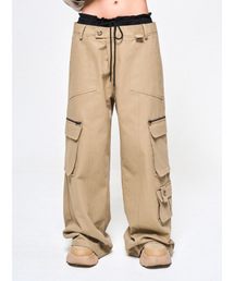 YEEL（ワイイーイーエル）の「DOUBLE WAIST WIDE PANTS BEIGE（その他パンツ）」