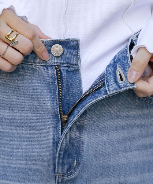 slattgir（スラットジール）の「高身長　サイドＶラインデニムワイドパンツ（トールサイズ）Essenave（その他パンツ・レディース・ブラック/ブルー・88/84/80/76/73/70/67/64）」の17枚目の写真