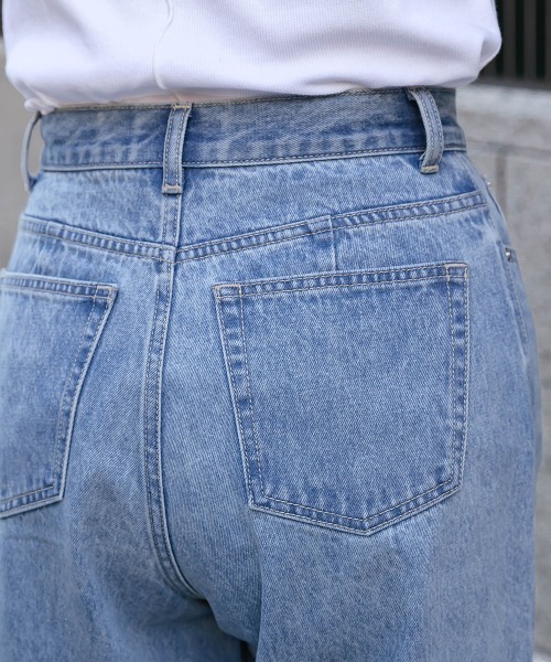 slattgir（スラットジール）の「高身長　サイドＶラインデニムワイドパンツ（トールサイズ）Essenave（その他パンツ・レディース・ブラック/ブルー・88/84/80/76/73/70/67/64）」の19枚目の写真