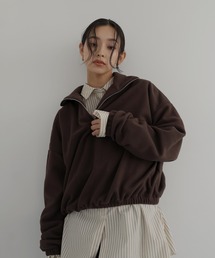 hellam（へラム）の「フリースハーフジッププルオーバー（スウェット）」