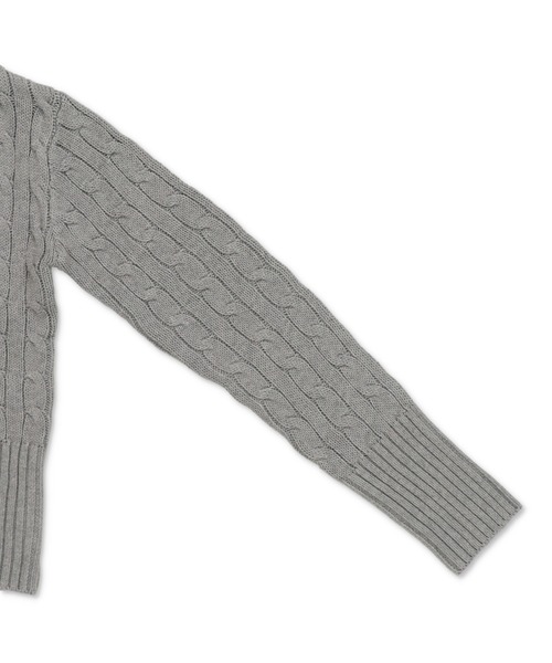 SPINNS（スピンズ）の「フード付きでこなれ感たっぷり★韓国っぽムード漂うケーブルニットカーデ（カーディガン/ボレロ・レディース・ボルドー/ネイビー/グレー/アイボリー・ONESIZE）」の10枚目の写真