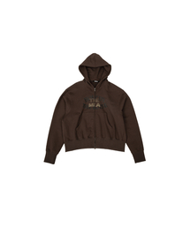 LIP HOOD ZIP-UP [BROWN]