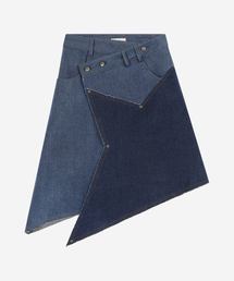 PROBLEMALLWAYS（プロブレムオールウェイズ）の「Mixed Denim Star Wrap Skirt（スカート）」