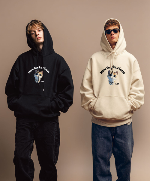 OHP（ワンハンドレッドパーセント）の「OHPxHARMONIA      no.2 起毛フードパーカー（パーカー・メンズ・ブラック/Beige/ダークグレー・4XL/3XL/M(95)/L/2XL/XL）」の4枚目の写真