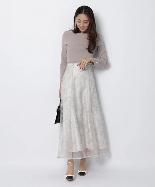 JUSGLITTY（ジャスグリッティー）の「ケープオフショルニット（ニット/セーター・レディース・ピンク系その他/ブラック系その他2/ホワイト/ミント/ブラック系その他・2）」の15枚目の写真