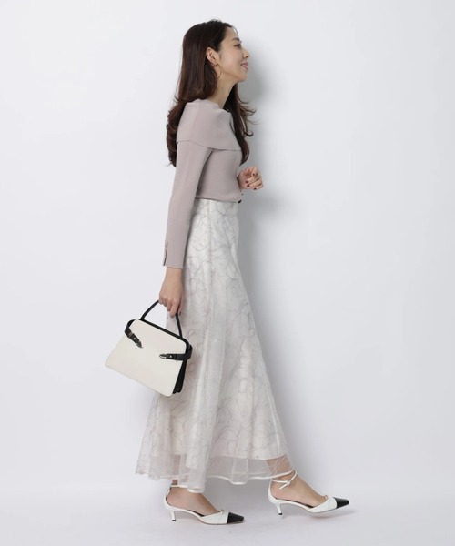 JUSGLITTY（ジャスグリッティー）の「ケープオフショルニット（ニット/セーター・レディース・ピンク系その他/ブラック系その他2/ホワイト/ミント/ブラック系その他・2）」の17枚目の写真