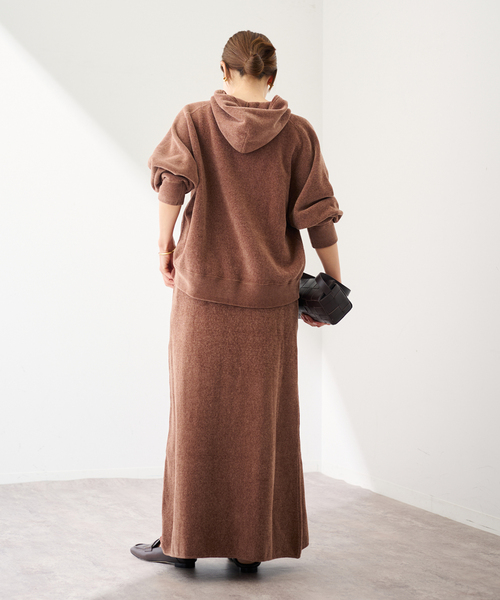 FRAMeWORK（フレームワーク）の「ショートモールスカート（スカート・レディース・ブラウン/ベージュ・38/36）」の5枚目の写真