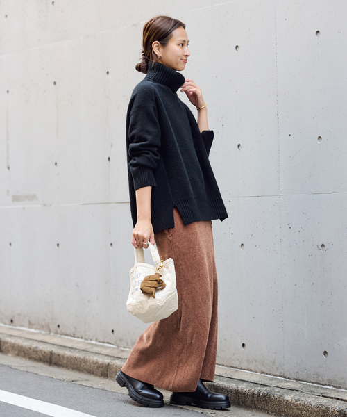 FRAMeWORK（フレームワーク）の「ショートモールスカート（スカート・レディース・ブラウン/ベージュ・38/36）」の10枚目の写真