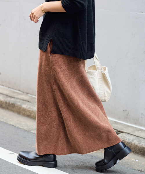 FRAMeWORK（フレームワーク）の「ショートモールスカート（スカート・レディース・ブラウン/ベージュ・38/36）」の11枚目の写真