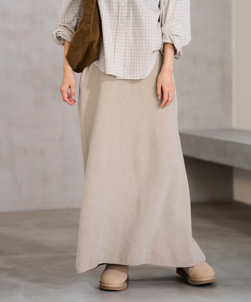 FRAMeWORK(フレームワーク)の「ショートモールスカート(スカート・レディース・ブラウン/ベージュ・38/36)」の3枚目の写真