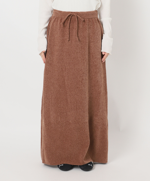 FRAMeWORK(フレームワーク)の「ショートモールスカート(スカート・レディース・ブラウン/ベージュ・38/36)」の4枚目の写真