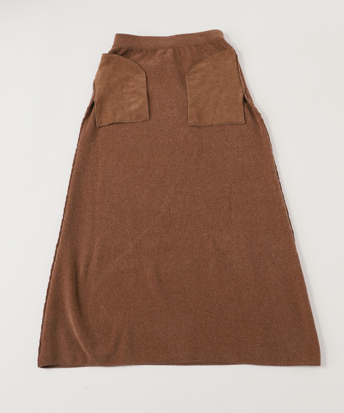 FRAMeWORK(フレームワーク)の「ショートモールスカート(スカート・レディース・ブラウン/ベージュ・38/36)」の13枚目の写真