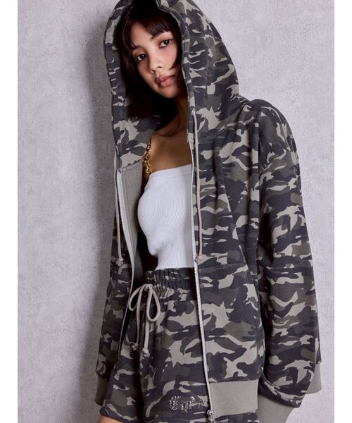 NEW BACK GYDAラインストーンラメパーカー（パーカー）｜GYDA