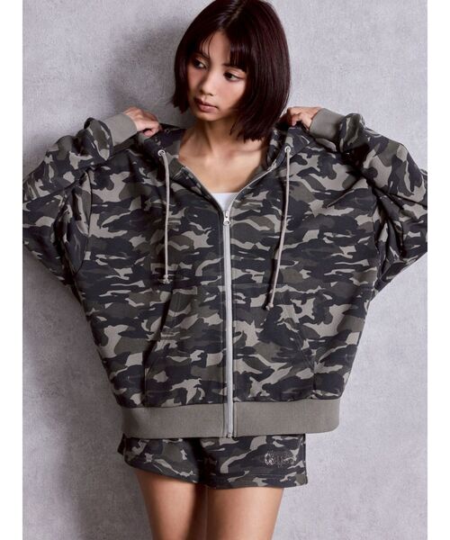 NEW BACK GYDAラインストーンラメパーカー（パーカー）｜GYDA