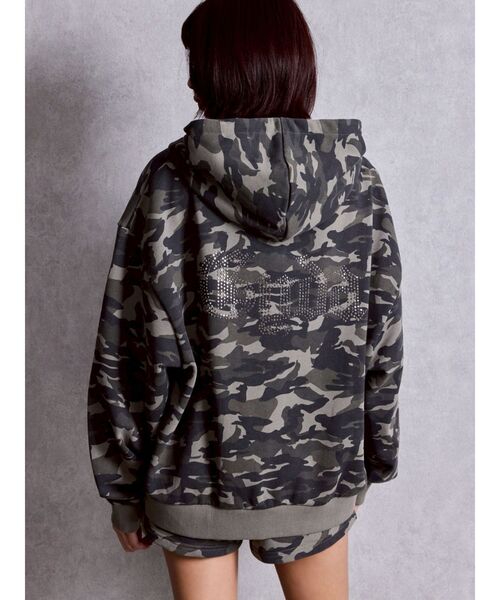 GYDA（ジェイダ）の「NEW BACK GYDAラインストーンラメパーカー（パーカー・レディース・その他1/ライトグレー/オフホワイト/ブラック・FREE）」の22枚目の写真