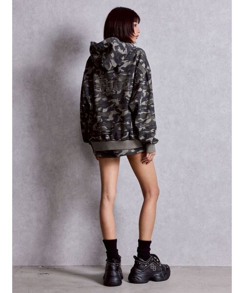 NEW BACK GYDAラインストーンラメパーカー（パーカー）｜GYDA