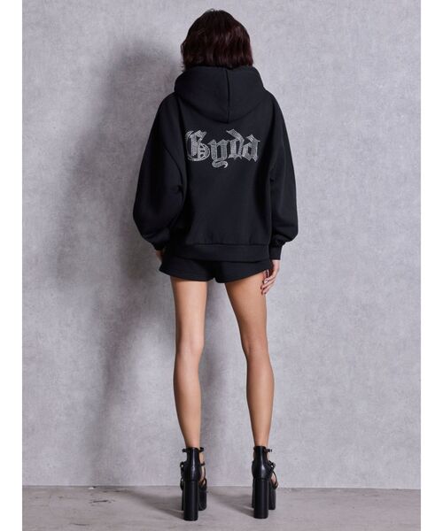 NEW BACK GYDAラインストーンラメパーカー（パーカー）｜GYDA