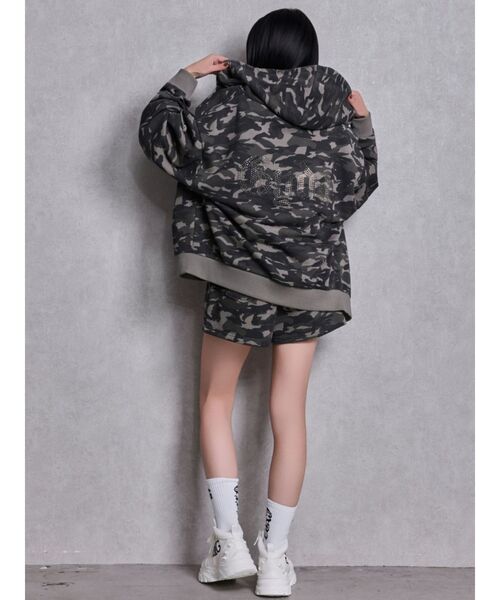 GYDA セットアップ ラメパーカー ラメショートパンツ 迷彩柄 GYDA Shortラメパーカー【セットアップ着用可能】（パーカー）｜GYDA