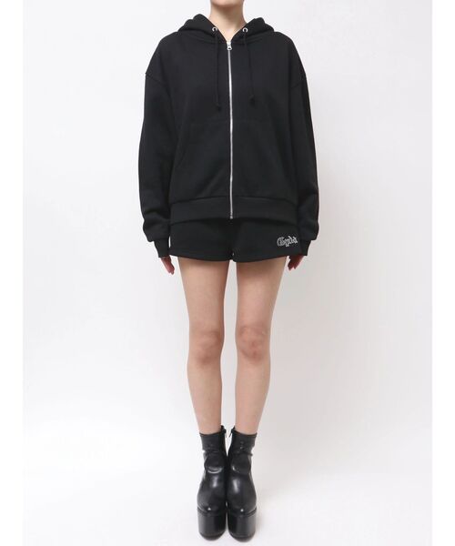 GYDA（ジェイダ）の「NEW BACK GYDAラインストーンラメパーカー（パーカー・レディース・その他1/ライトグレー/オフホワイト/ブラック・FREE）」の12枚目の写真