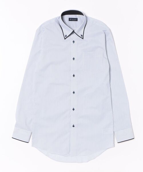 TOKYO SHIRTS(トウキョウシャツ)の「【透け防止】 形態安定ノンアイロン ボタンダウン 長袖ビジネスワイシャツ(大きいサイズ・長いサイズ)(ビジネスシャツ・メンズ・ブルー・首回り39cm-裄丈88cm/首回り41cm-裄丈90cm/首回り42cm-裄丈90cm/首回り43cm-裄丈90cm/首回り45cm-裄丈82cm/首回り45cm-裄丈86cm/首回り45cm-裄丈90cm/首回り47cm-裄丈86cm/首回り47cm-裄丈90cm)」の6枚目の写真