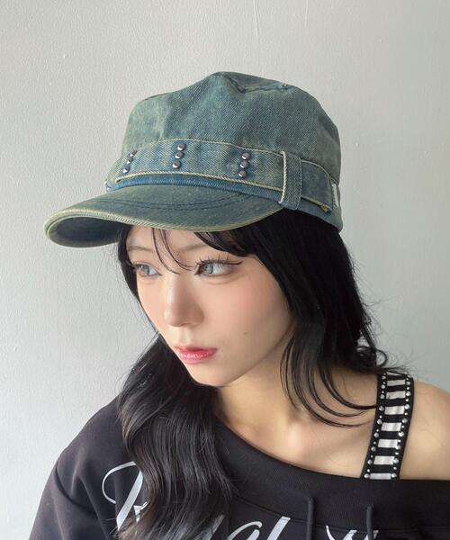 セール】WEGO/デニムスタッズワークキャップ（キャップ）｜WEGO