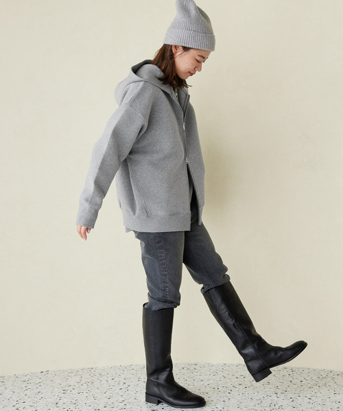 JOURNAL STANDARD relume（ジャーナルスタンダード　レリューム）の「《WEB限定追加4》フーディーブルゾン（パーカー・レディース・チャコールグレー/スミクロ/ブラウン・FREE）」の10枚目の写真
