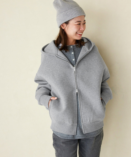 JOURNAL STANDARD relume（ジャーナルスタンダード　レリューム）の「《WEB限定追加4》フーディーブルゾン（パーカー・レディース・チャコールグレー/スミクロ/ブラウン・FREE）」の12枚目の写真
