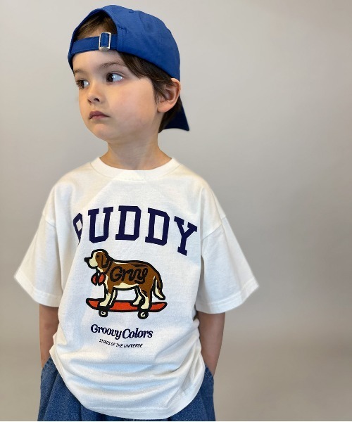 GROOVY COLORS（グルービーカラーズ）の「BUDDY Tee（Tシャツ/カットソー・キッズ・ホワイト・135/145）」の4枚目の写真