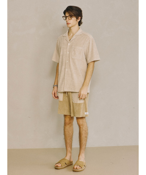 PADO SEOUL(パドソウル)の「テリーオープンカラーシャツベージュ(シャツ/ブラウス・メンズ・その他・LARGE/X-LARGE)」の2枚目の写真