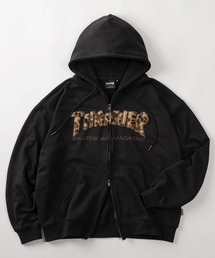 THRASHER（スラッシャー）の「【70】【THRASHER/スラッシャー】アソート アップリケ刺繍 ダブルジップ ジップパーカー/裏毛/ショート丈有り（パーカー）」