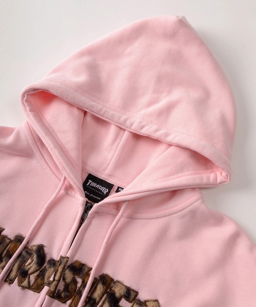 Abbey Dawn スカル総柄 ジップパーカー ピンク×ブラック M 新品 Abbey