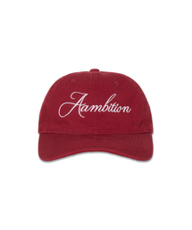 AAMBITION（アアンビション）の「レタリングロゴボールキャップ（バーガンディ）（キャップ）」