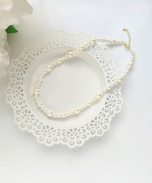 DRESS PLUS（ドレスプラス）の「大小パールが並ぶショートネックレス（ネックレス）」