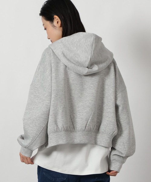 LAKOLE（ラコレ）の「ショートダンボールZIPパーカー / 643749（パーカー・レディース・ブラック/グレー/ネイビー/ピンク・FREE）」の14枚目の写真