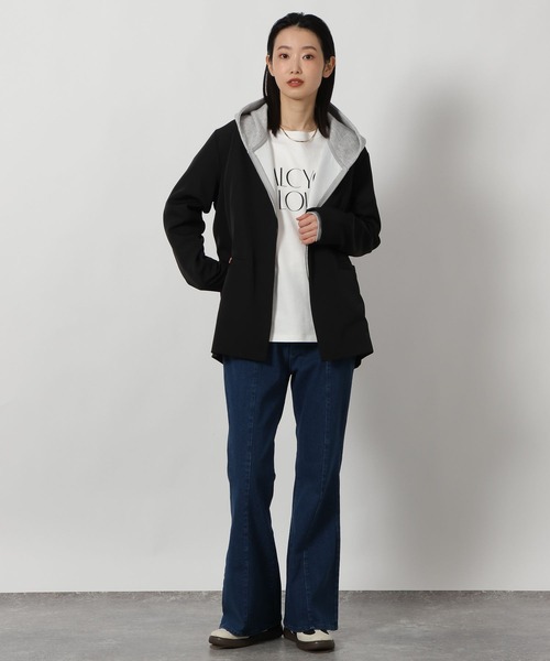 LAKOLE（ラコレ）の「ショートダンボールZIPパーカー / 643749（パーカー・レディース・ブラック/グレー/ネイビー/ピンク・FREE）」の15枚目の写真