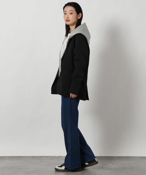 LAKOLE（ラコレ）の「ショートダンボールZIPパーカー / 643749（パーカー・レディース・ブラック/グレー/ネイビー/ピンク・FREE）」の16枚目の写真