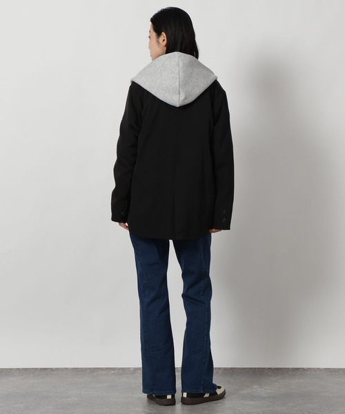 LAKOLE（ラコレ）の「ショートダンボールZIPパーカー / 643749（パーカー・レディース・ブラック/グレー/ネイビー/ピンク・FREE）」の17枚目の写真