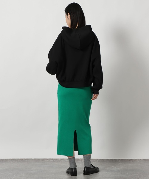 LAKOLE（ラコレ）の「ショートダンボールZIPパーカー / 643749（パーカー・レディース・ブラック/グレー/ネイビー/ピンク・FREE）」の7枚目の写真