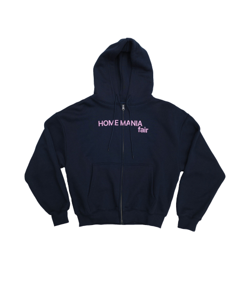 ISTKUNST(イストクンスト)の「HMF LOGO HOOD ZIP UP_NAVY(IK2FFMM486C)(パーカー・レディース・ネイビー・ONE SIZE)」の1枚目の写真