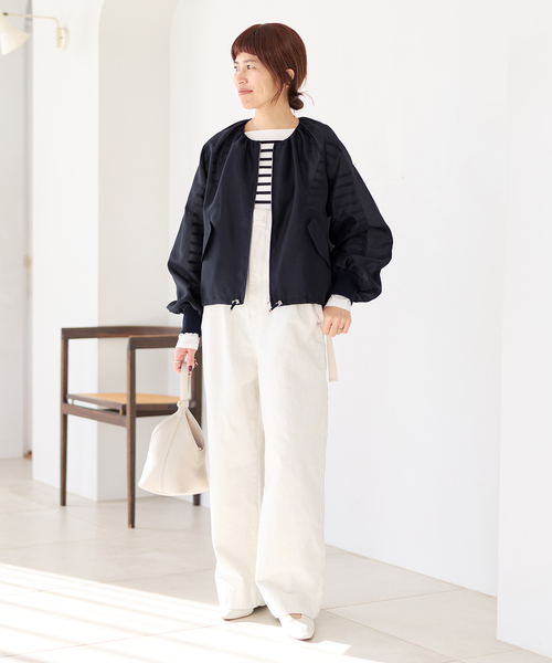 IENA ウォッシャブル シアーノーカラーブルゾン イエナ　ベージュ 新色あり/追加2》ウォッシャブル シアーノーカラーブルゾン（その他