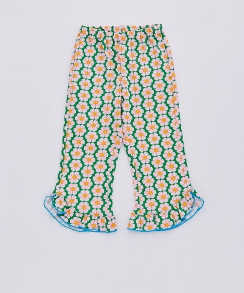 Ocean&Ground(オーシャン&グラウンド)の「レトロパターンフリルパンツ(スウェットパンツ・キッズ・グリーン/パープル/イエロー・90/100/110/120/130/140)」の4枚目の写真