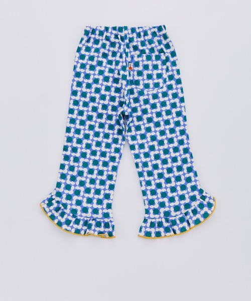 Ocean&Ground(オーシャン&グラウンド)の「レトロパターンフリルパンツ(スウェットパンツ・キッズ・グリーン/パープル/イエロー・90/100/110/120/130/140)」の5枚目の写真
