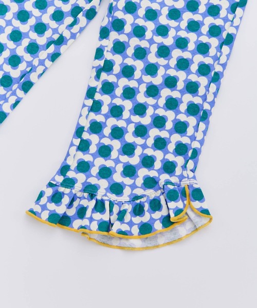 Ocean&Ground(オーシャン&グラウンド)の「レトロパターンフリルパンツ(スウェットパンツ・キッズ・グリーン/パープル/イエロー・90/100/110/120/130/140)」の8枚目の写真