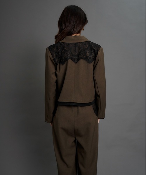 My shawty（ﾏｲｼｬｳﾃｨｰ）の「jacket set pants dress（パンツドレス・レディース・ミント/ブラック/ブラウン・MEDIUM/SMALL）」の10枚目の写真