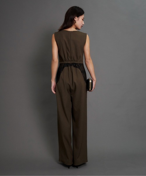 My shawty（ﾏｲｼｬｳﾃｨｰ）の「jacket set pants dress（パンツドレス・レディース・ミント/ブラック/ブラウン・MEDIUM/SMALL）」の8枚目の写真