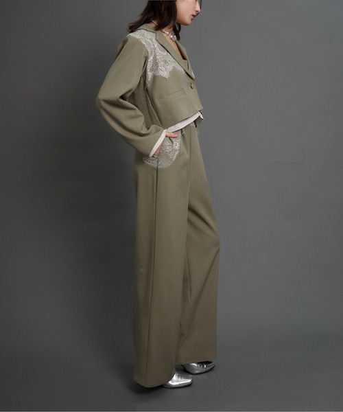 My shawty（ﾏｲｼｬｳﾃｨｰ）の「jacket set pants dress（パンツドレス・レディース・ミント/ブラック/ブラウン・MEDIUM/SMALL）」の15枚目の写真